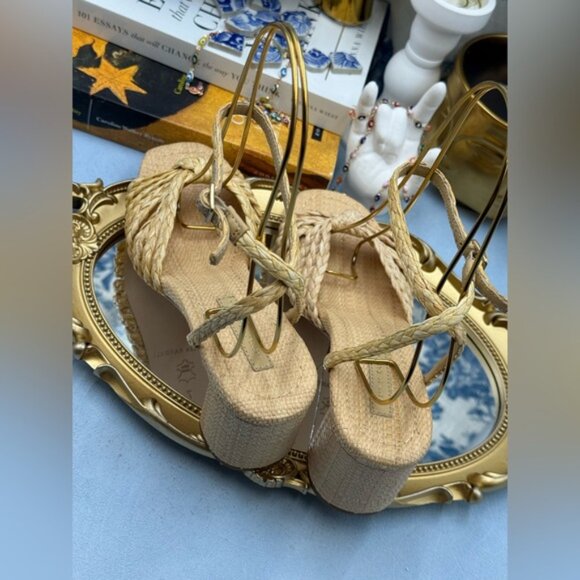 🆕 LOEFFLER RANDALL 🧿 NWOT Riya Braided Mignon Knot Mid-Heel Sandal, Sz 7 - Picture 8 of 16